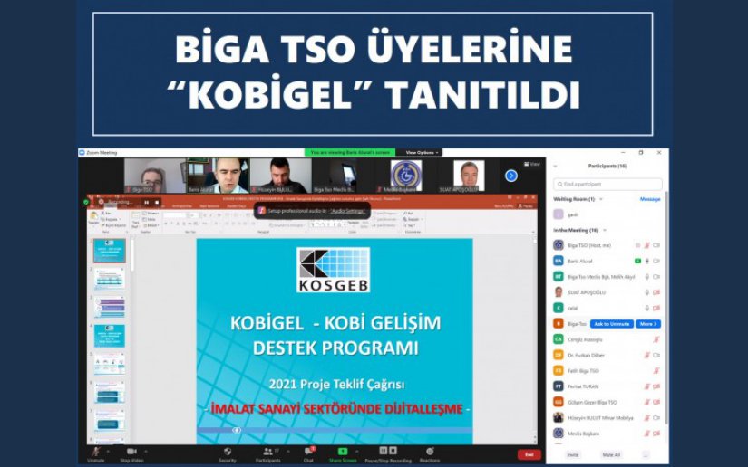 BİGA TSO ÜYELERİNE “KOBİGEL” TANITILDI