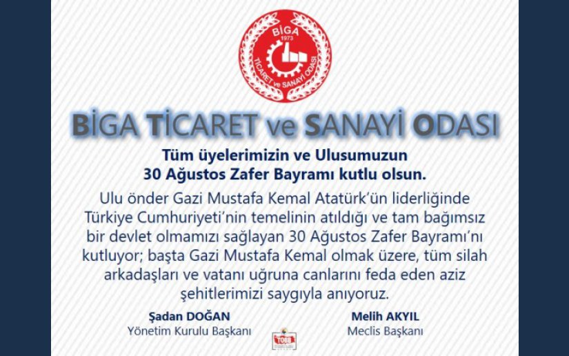 30 Ağustos Zafer Bayramı kutlu olsun...